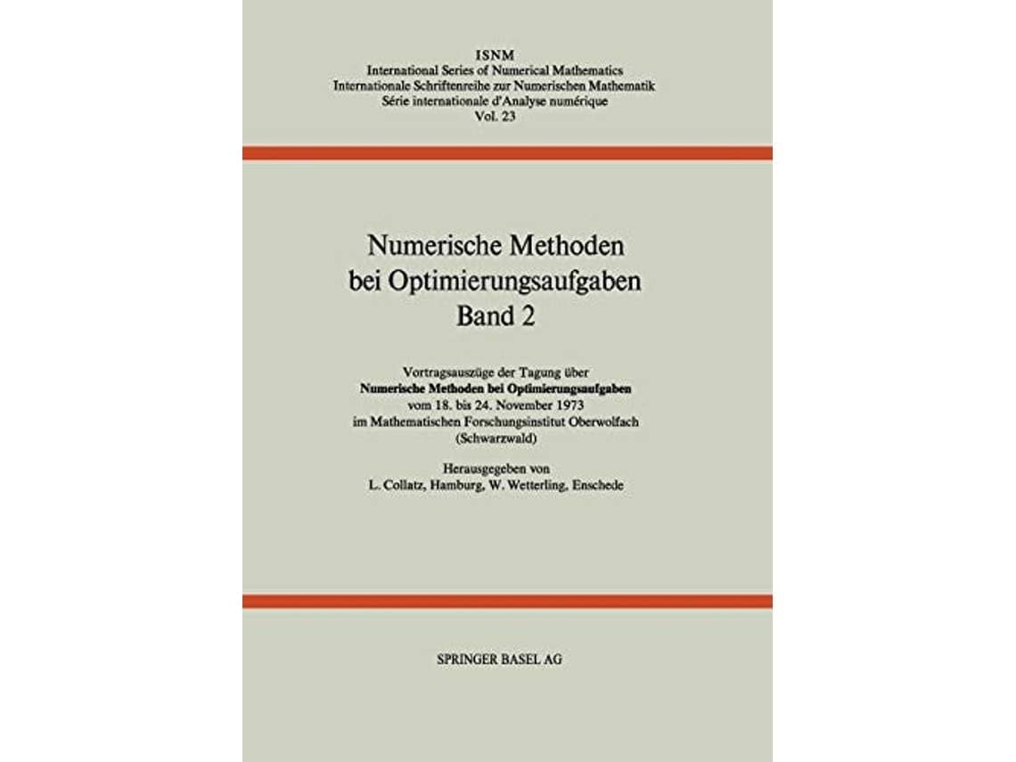 Livro Numerische Methoden Bei Optimierungsaufgaben De Collatz E Wetterling (alemão)