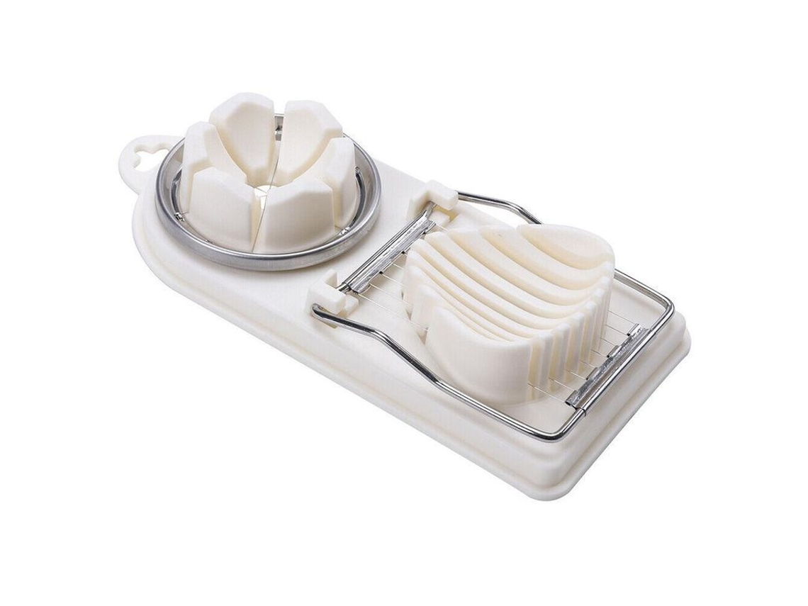 2026 cortador de Huevos de Acero Inoxidable 2 En 1 Moldes de Flor para Cocina Lzq Blanco