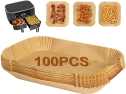 Lurelia Papel Para Air Fryer, 100 Unidades, Retangular