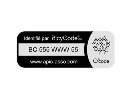 Pacote de 30 autocolantes BICYCODE Adcolite TU