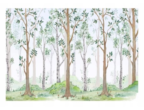 Papel de Parede WALLARENA Floresta (Multicolor - 416x254 cm)