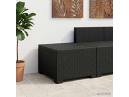 Vidaxl Sofá De Jardim 1 Lugar Look Rattan Pp Antracite