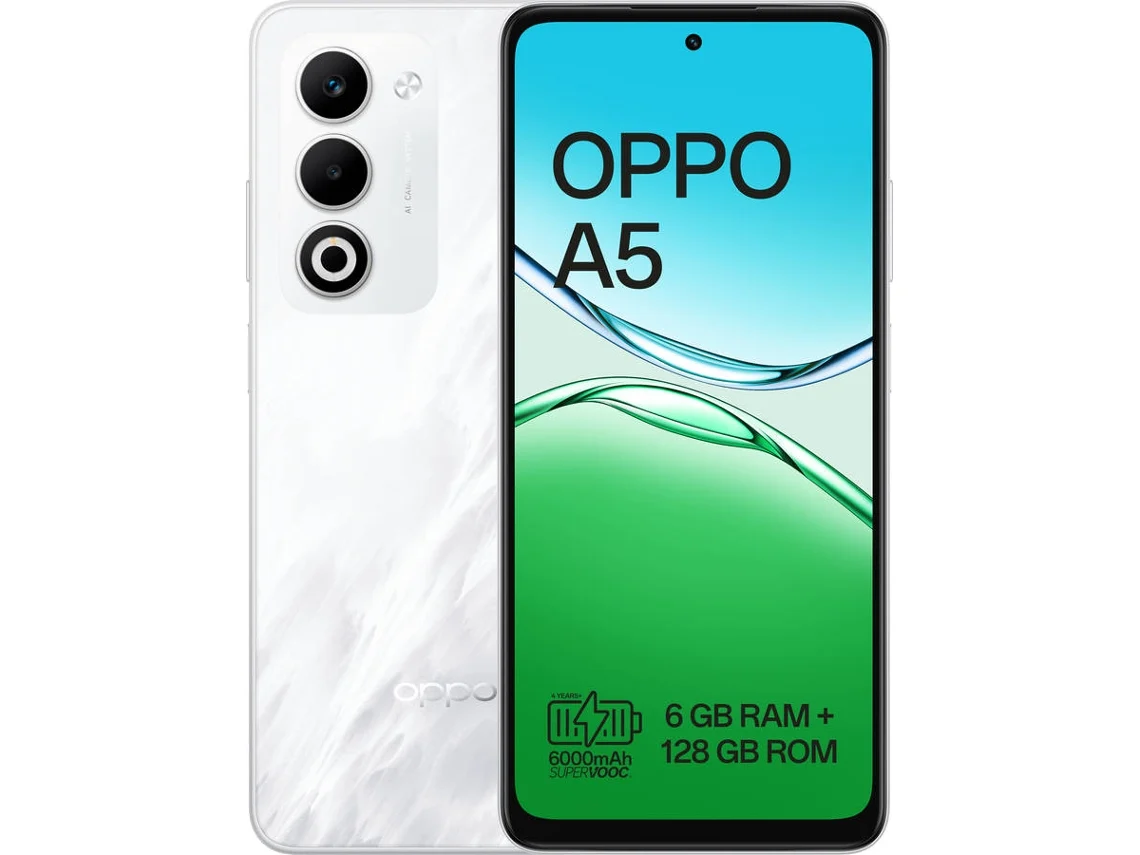 Smartphone OPPO A5 (6.67'' - 6 GB - 128 GB - Branco)