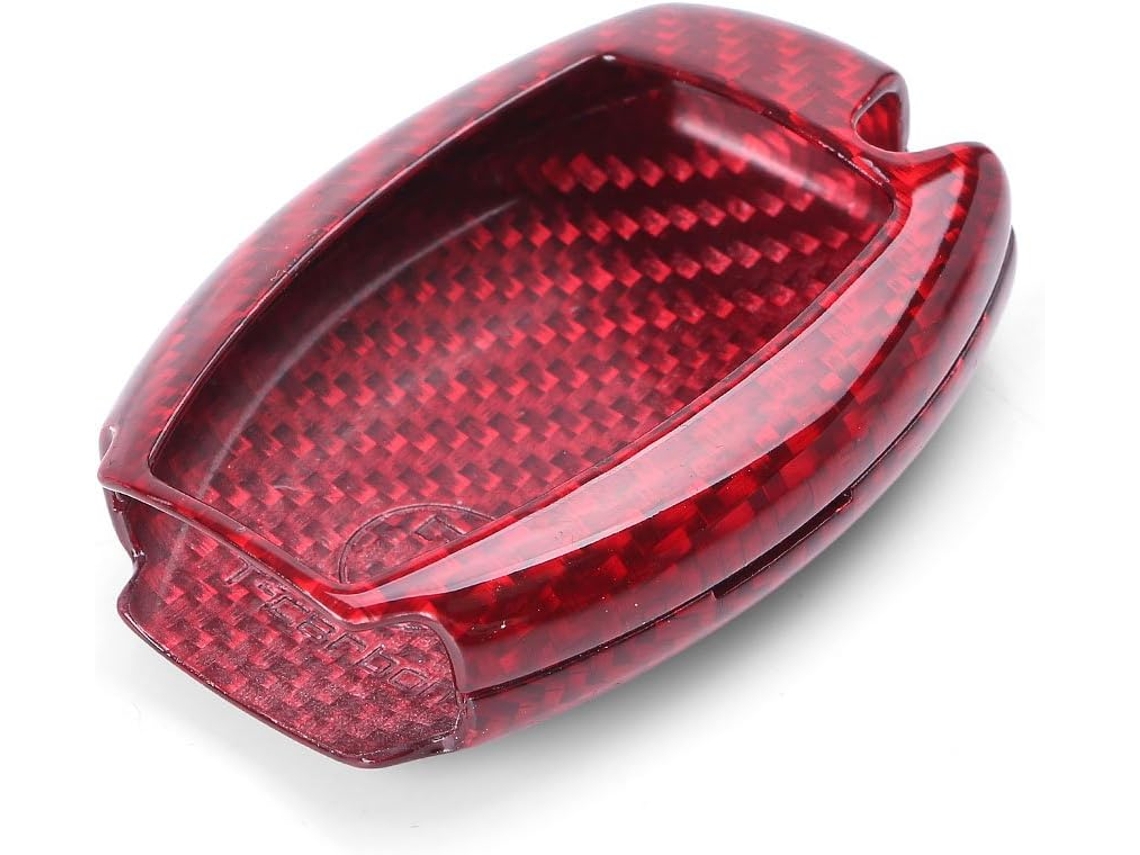 Cngoat41 Cysxl 80014bca Capa De Substituição Para Controle Remoto Sem Chave Da Mercedes Benz, Fibra De Carbono, Vermelha