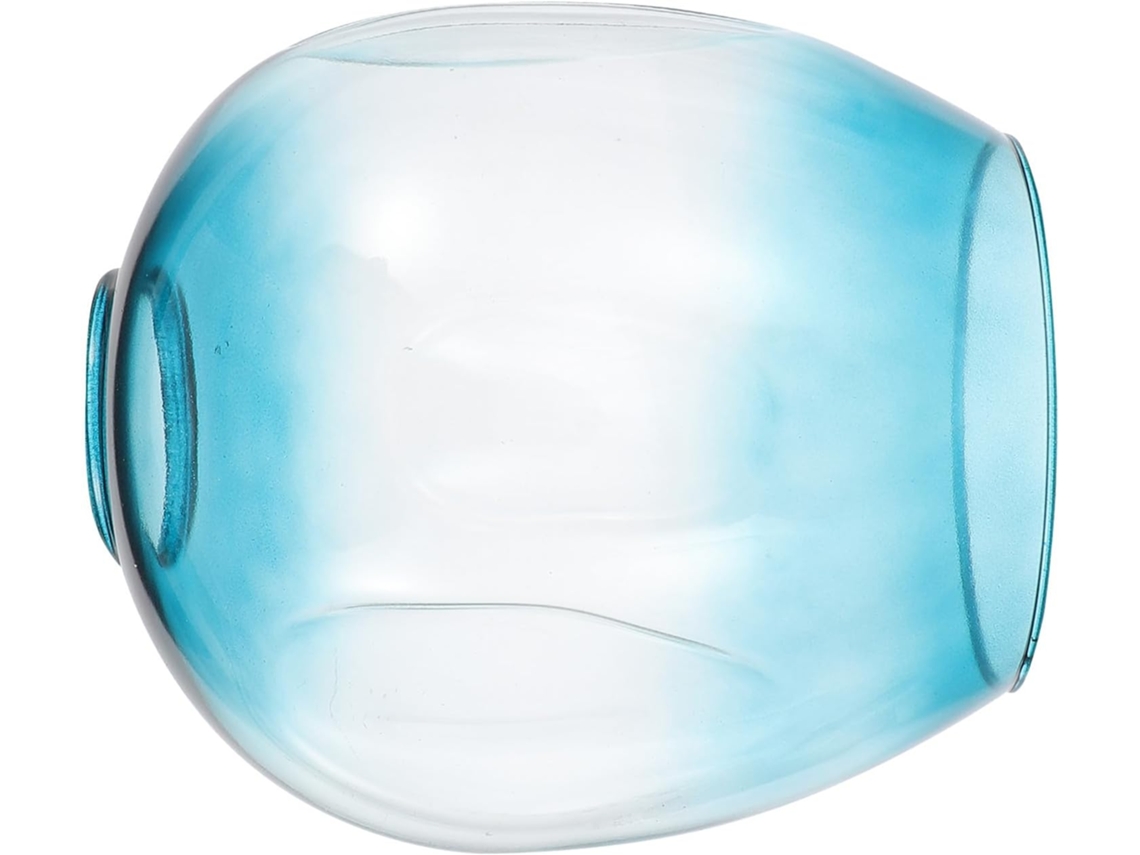 Elegante Luminária De Parede Em Vidro Azul