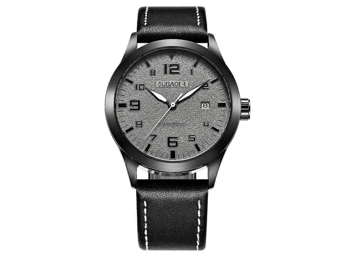 Relógio Ochstin 62028 Fashion, Mecânico Automático, Resistente À Água, Para Homens, Casual, Com Calendário E Pulseira De Couro (preto)
