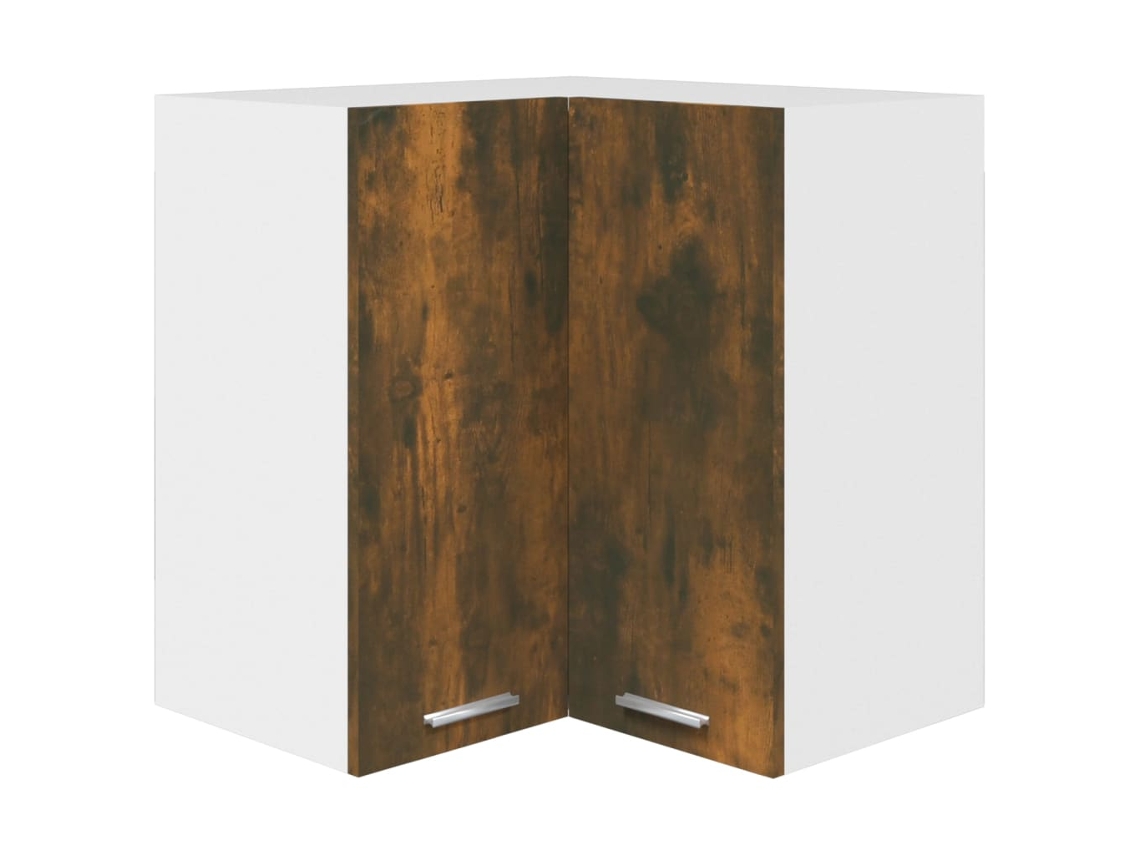 Conjunto 1 Armário De Canto Suspenso Vidaxl Marrom Derivados De Madeira (57 X 57 X 60 Cm)