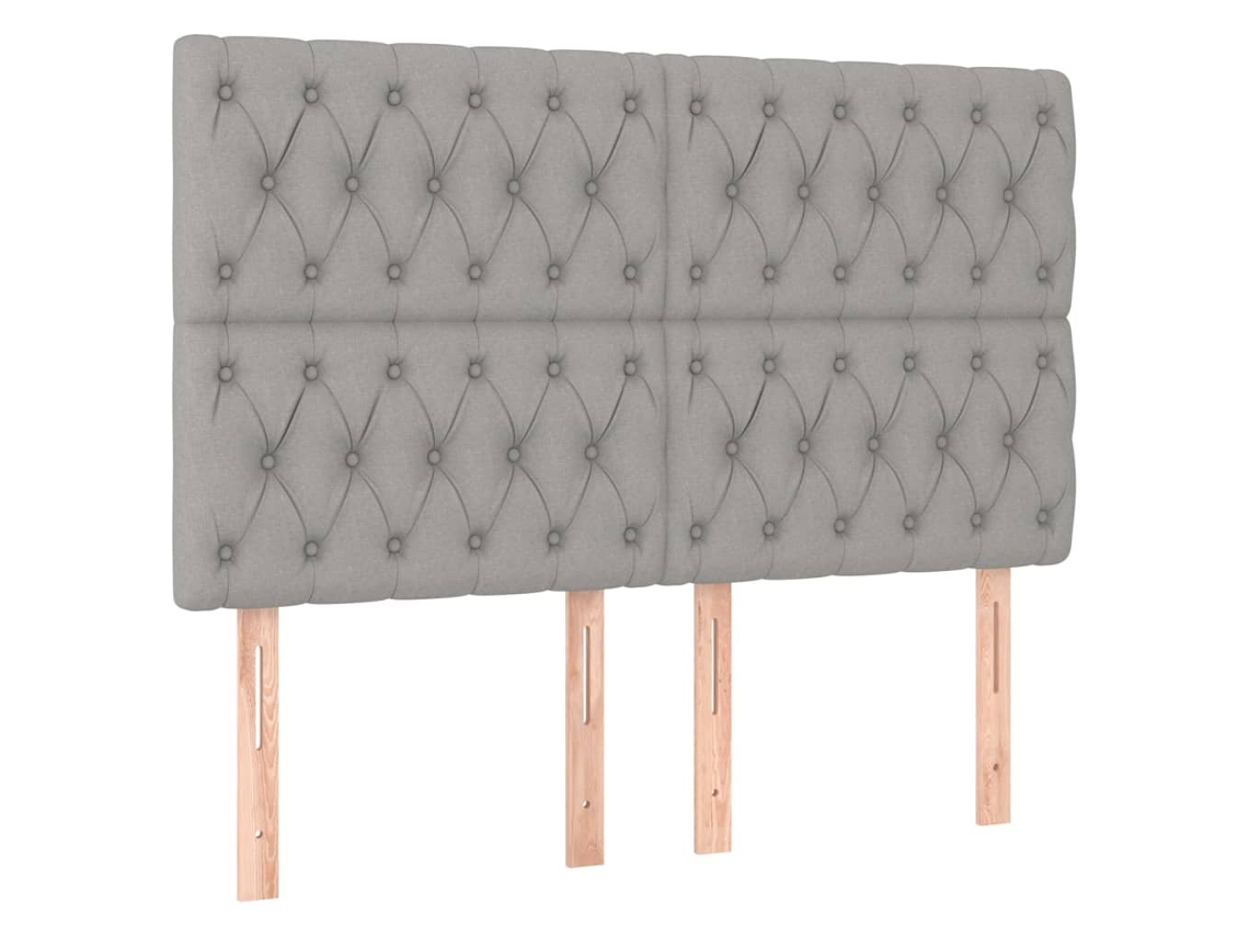 Cabeceira Cinza Claro 144x7x118/128 Cm Tecido MAISON EXCLUSIVE