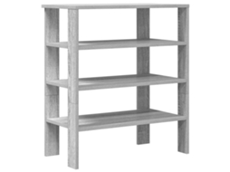 Shoe Rack, Shoe Racks Vidaxl Cinzeto Madeira Processada (n/a)