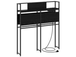 Conjunto 1 Cabeceira De Armazenamento Vidaxl Preto Derivados De Madeira (98 Cm)