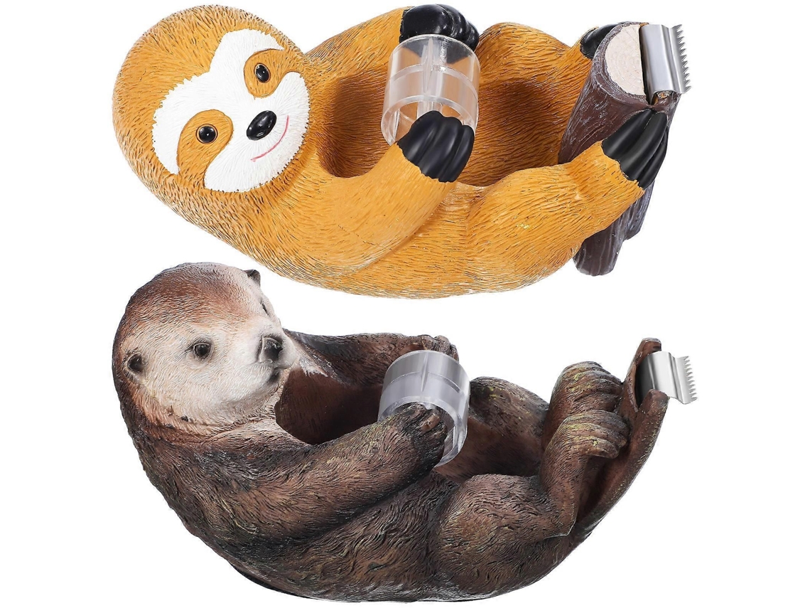 Dispensadores de Fita Adesiva Otter em Cores Sortidas para Material de Escritório, 2 Unidades, em Resina. GOKOCO