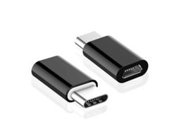Carregador  Adaptador de Dados Oem, Microusb Usb c (macho), Preto AOZORZ (fêmea)