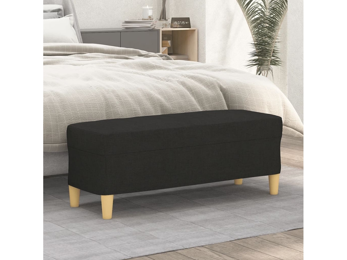 Vidaxl Banco 100x35x41 Cm Tecido Preto