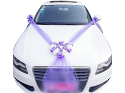 Guirlanda De Rosa Violeta, Decoração De Casamento, Adereço De Carro Com Coração Igvtrade