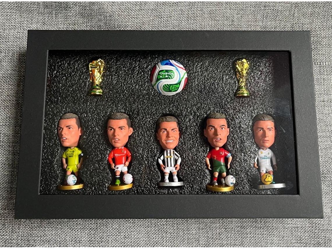 Kit com 15 mini bolas de futebol, réplica, caixa com espuma YANYXR