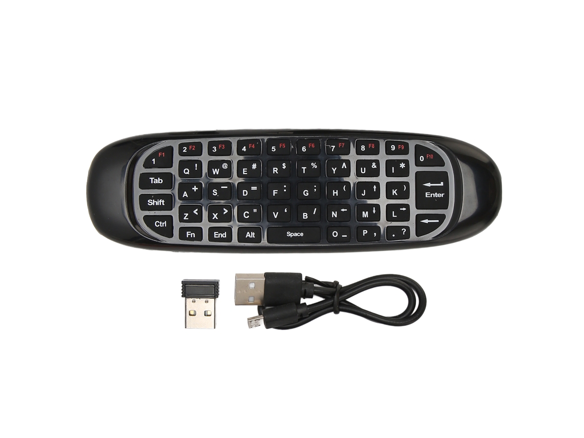 Aetheria controle Remoto Aéreo com Mouse e Teclado Qwerty Plug And Play para Tv Pc Reprodutor de Mídia