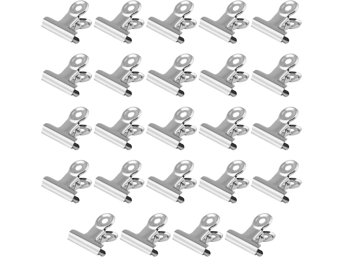 Clipes De Metal De Aço De 31 Mm Para Fichário, Pacote Com 24 Unidades, Clipes Redondos Na Cor Níquel. Aquaforge