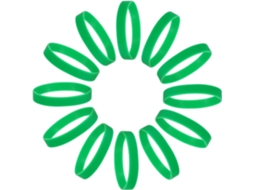 Pulseiras de silicone verde Homoyoyo para o Dia de São Patrício, 100 unidades, elásticas, para eventos esportivos e feriados.