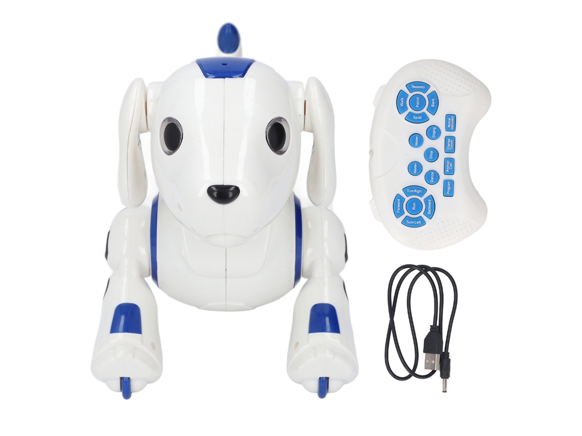 Primerox brinquedo Cachorro Robô Inteligente Controle Remoto com Voz e Funções de Truque Rechargeável