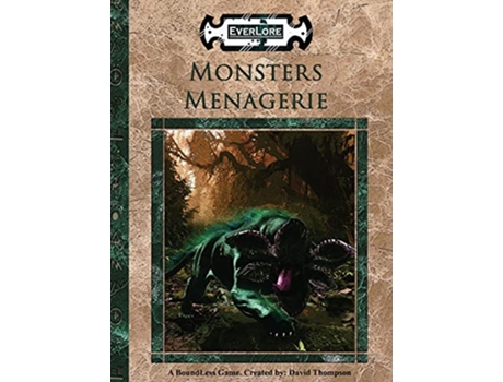 Livro Monsters Menagerie de David Thompson (Inglês)
