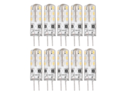 Rebe-10 Peças De Lâmpadas Led G4 Base Bi Pin Silicone Branco Quente 3000k 1,5w Ac220v 110lm Para Jardim Substituição