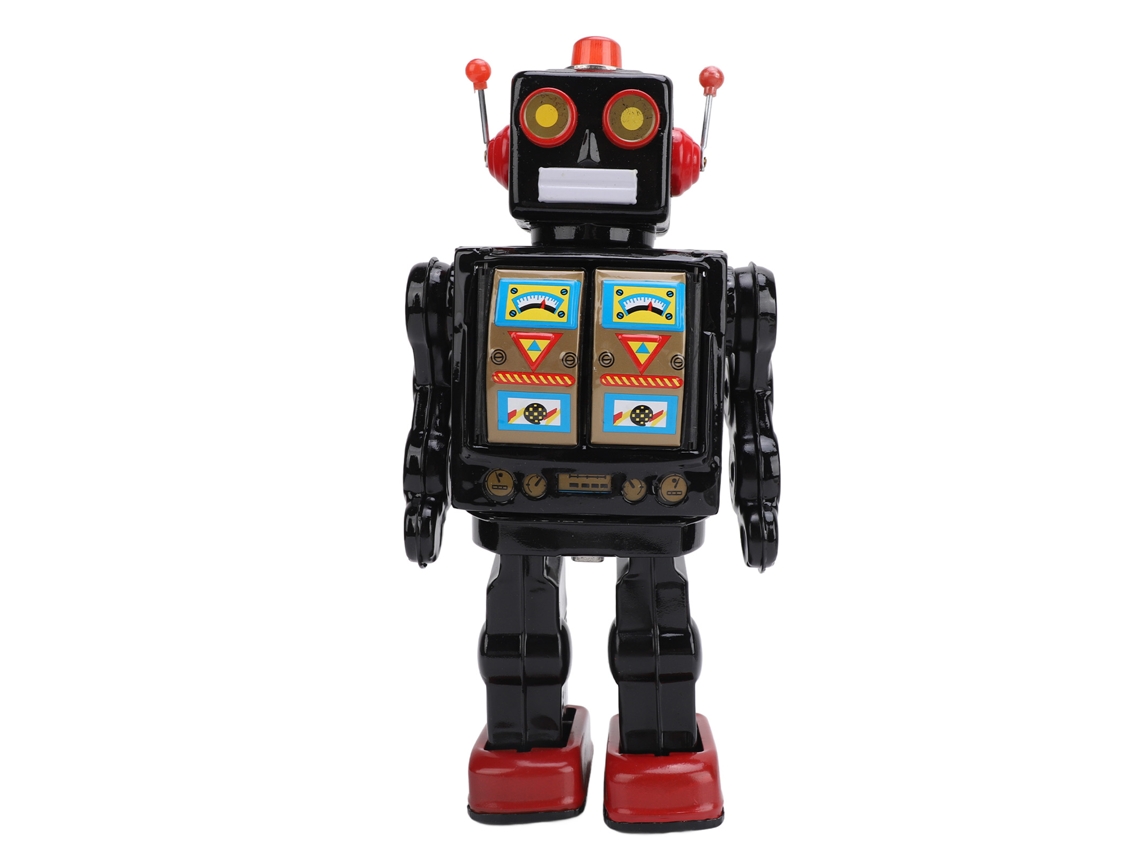 Mali brinquedo Robô Elétrico Andante com Rotação 360 Graus Material de Ferro Presente para Crianças Coleção Preto