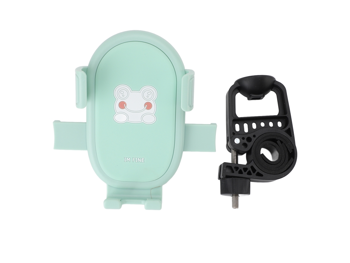 Mali suporte para Telefone de Moto Anti vibração com Liberação Rápida, Design de Desenhos Animados, para Celulares de 4.7 7.1 Polegadas, Verde