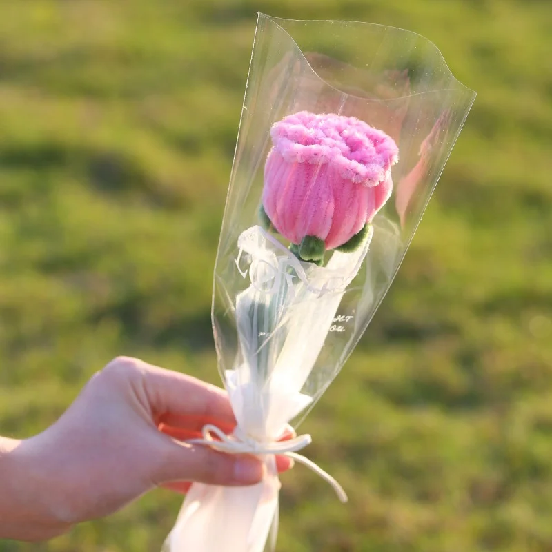 Buquê De Flores Artificiais Tricotadas E Feitas À Mão Em Crochê Para Decoração De Casa