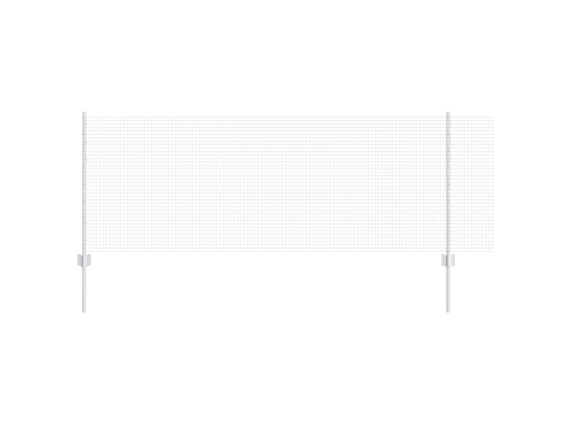 Conjunto 1 Cerca Externa Vidaxl Prateado Aço (100 X 0,8 M)