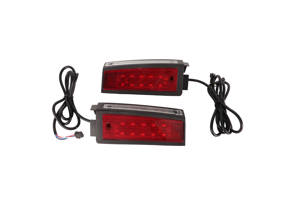 1 Par Sinalizadores De Curva Para Scooter Elétrico 10 Polegadas Corpo Plástico Acessório De Veículo Substituição Luz Vermelha