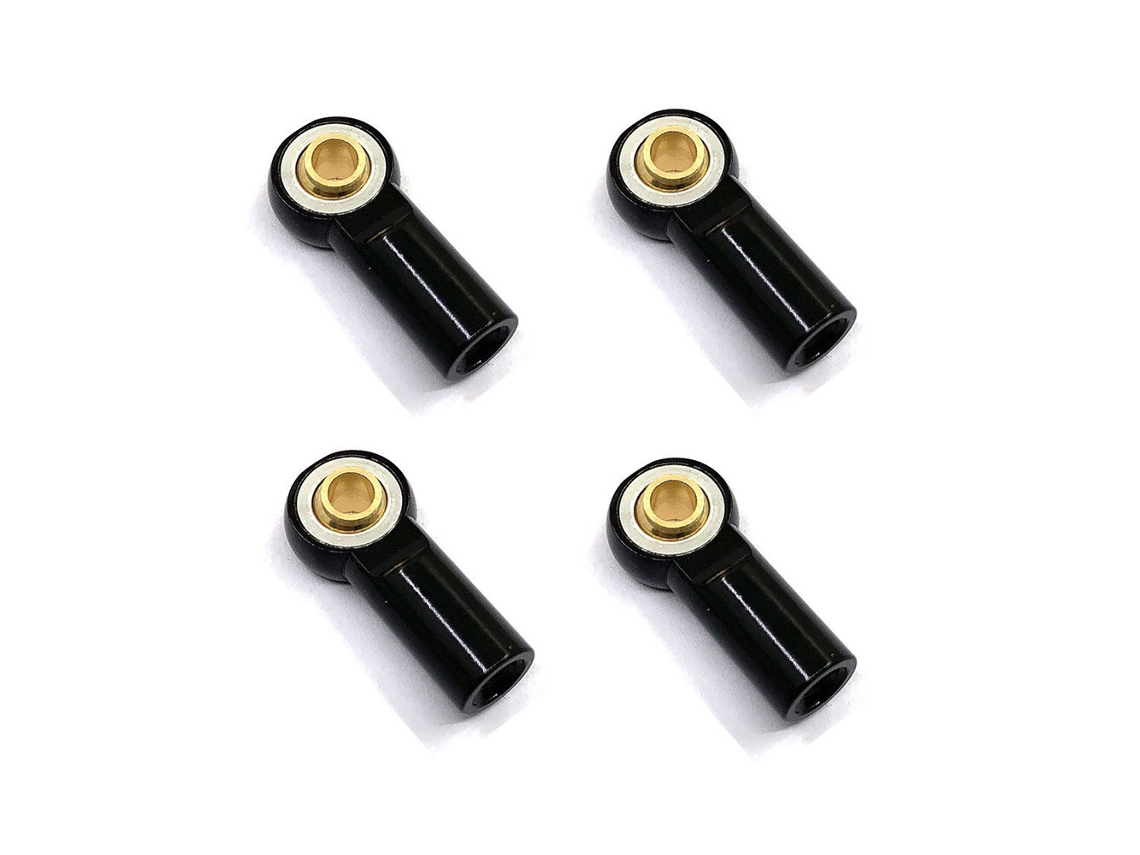 Conjunto de 4 Terminais de Direção em Alumínio M3 Vermelho com Rótula para Carros de Corrida Rc 1/10 Crawler Scx10 D90. MDUG