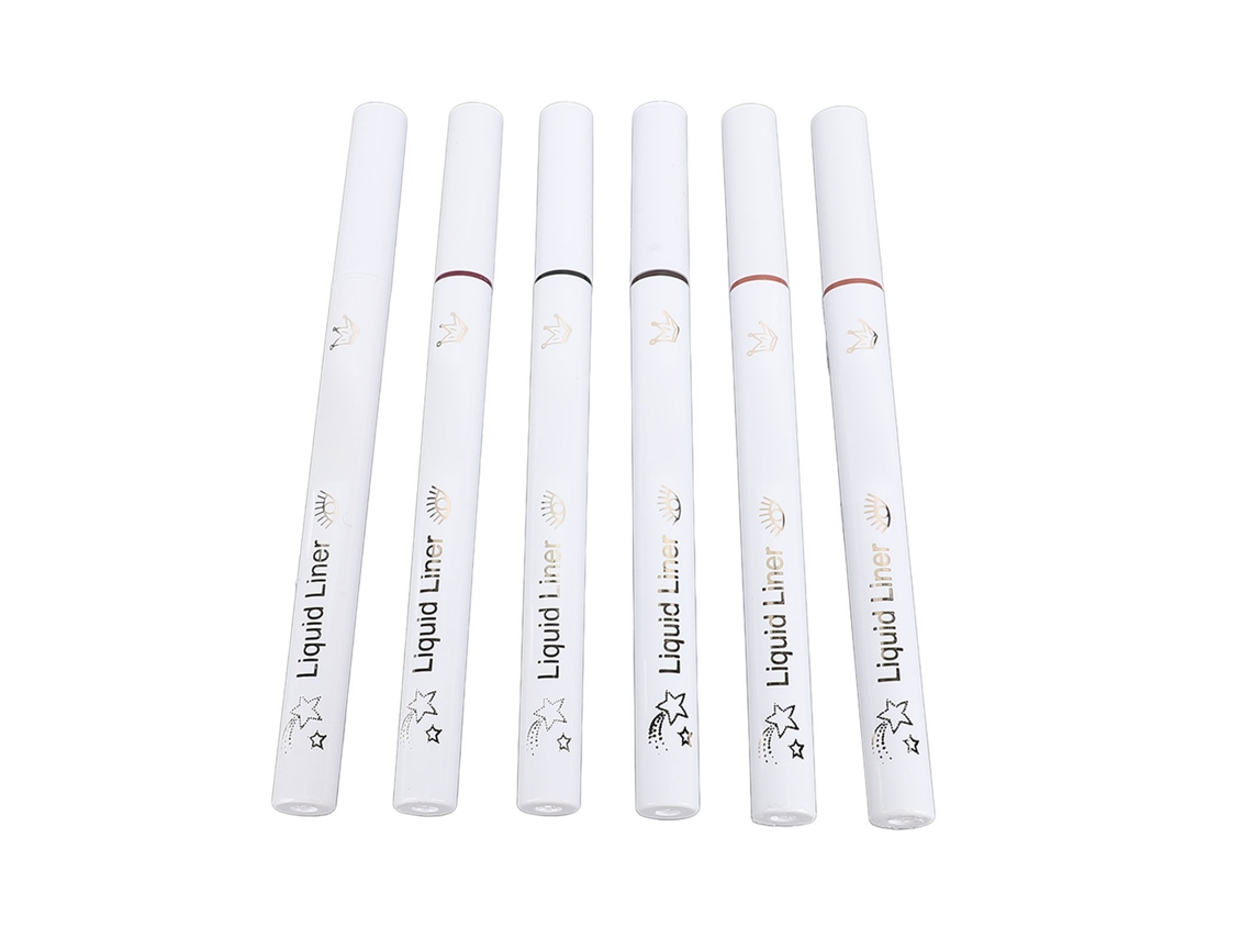 Kit De 6 Eyeliner Resistente À Água De Longa Duração 0.8g Para Mulheres
