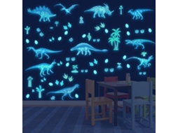 Adesivos de Parede de Dinossauros Que Brilham no Escuro Autoadesivos para Quarto Infantil Presente ZYBLSSBB (meninos)