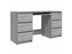 Writing Desk, Writing Desks Vidaxl Cinzeto Madeira Processada (n/a)