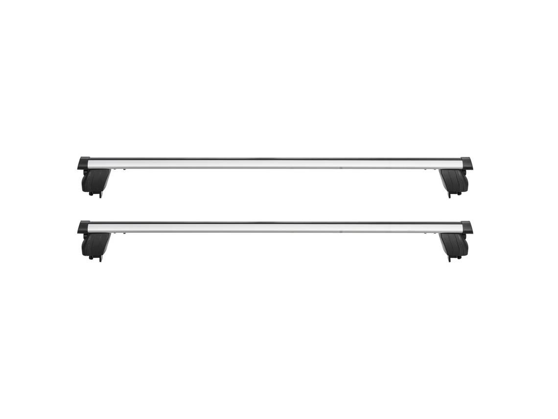 Barras Transversais para Porta equipamentos de Teto, Capacidade 90 Kg, Ajuste Universal Trilhos Teto Elevados e Planos, Espaçamento 18 a 108 Cm