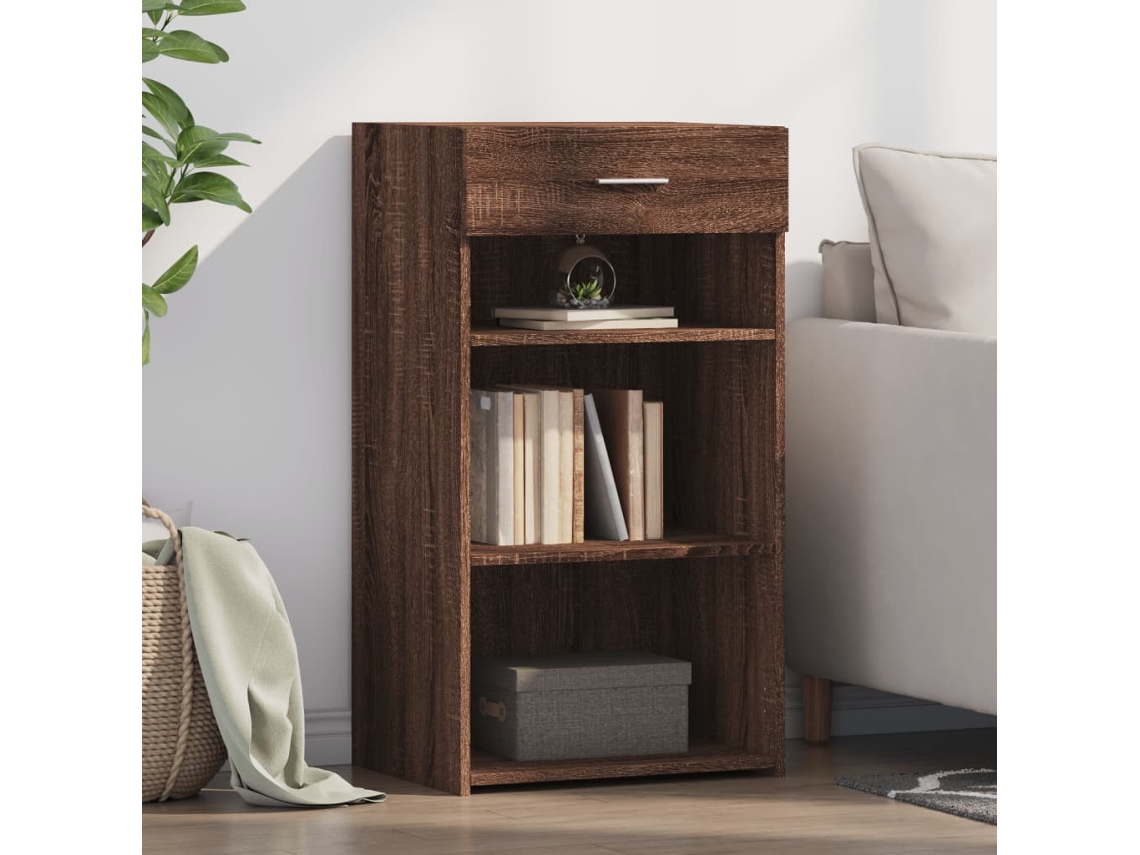 Aparador 50x42,5x93 cm en derivados de madera de roble marrón