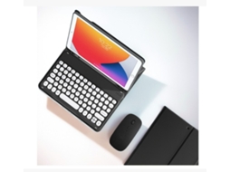 Lurelia Capa Com Teclado Bluetooth Para Ipad Mini 2 Com Suporte Para Caneta E Rato Preto E Branco