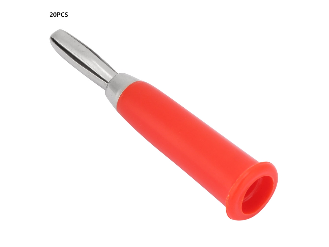 Laxiscreed Conector Banana Macho E Fêmea Para Amplificadores De Alta Qualidade 4mm Vermelho