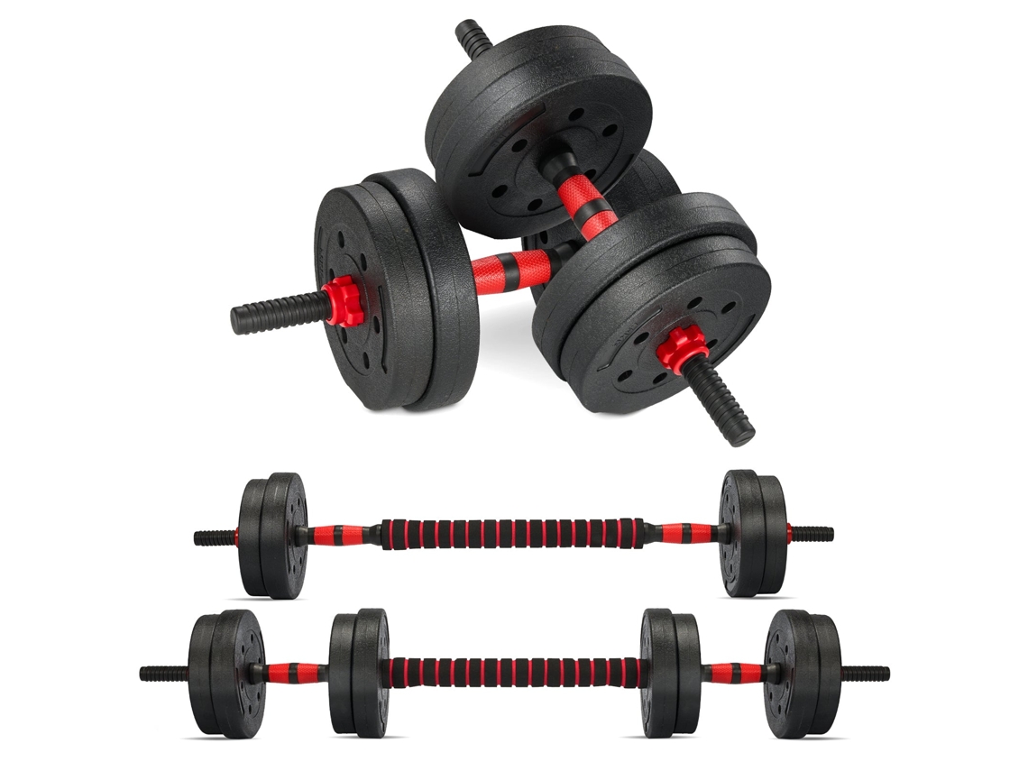 Conjunto De Halteres E Barra Ajustáveis ​​de 15 Kg, Unissexo
