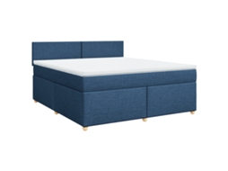 Box Spring Bed, Box Spring Beds Vidaxl Azul Tecido (180 X 200 Cm)