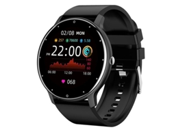 Smartwatch com tela de 1,28 polegadas e espessura de 0,8 cm, ultrafino, com pedômetro e monitoramento de frequência cardíaca, preto. Bestvite