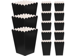 Caixas De Pipoca Dobráveis Papel Para Festas, 10, 7x 7, 5x 5, 5cm, Para Cinéfilos E Noites De Cinema Em Casa