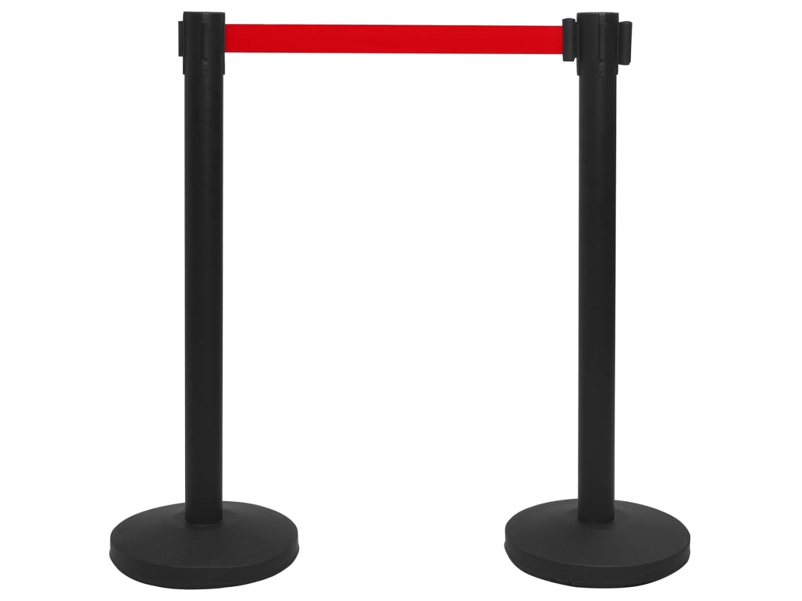Poste Separador Vidaxl Preto Aço