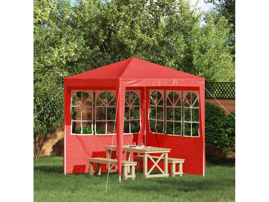 Vidaxl Lateral De Tenda Para Festa 2 Unid. 200 X 195 Cm Vermelho