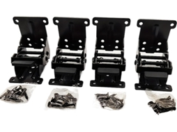 Conjunto De 4 Suportes Dobráveis Em Aço Inoxidável Com Dobradiças Travamento Automático E 32 Parafusos, Suporte