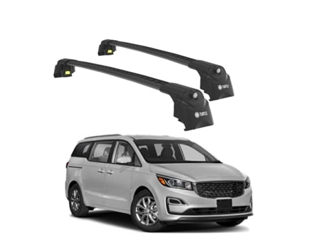 Barras de Telhado Air-2 Kia Sedona Yp 2015 2016 2017 2018 2019 2020 2021 Integrated Rails Preto TURTLE