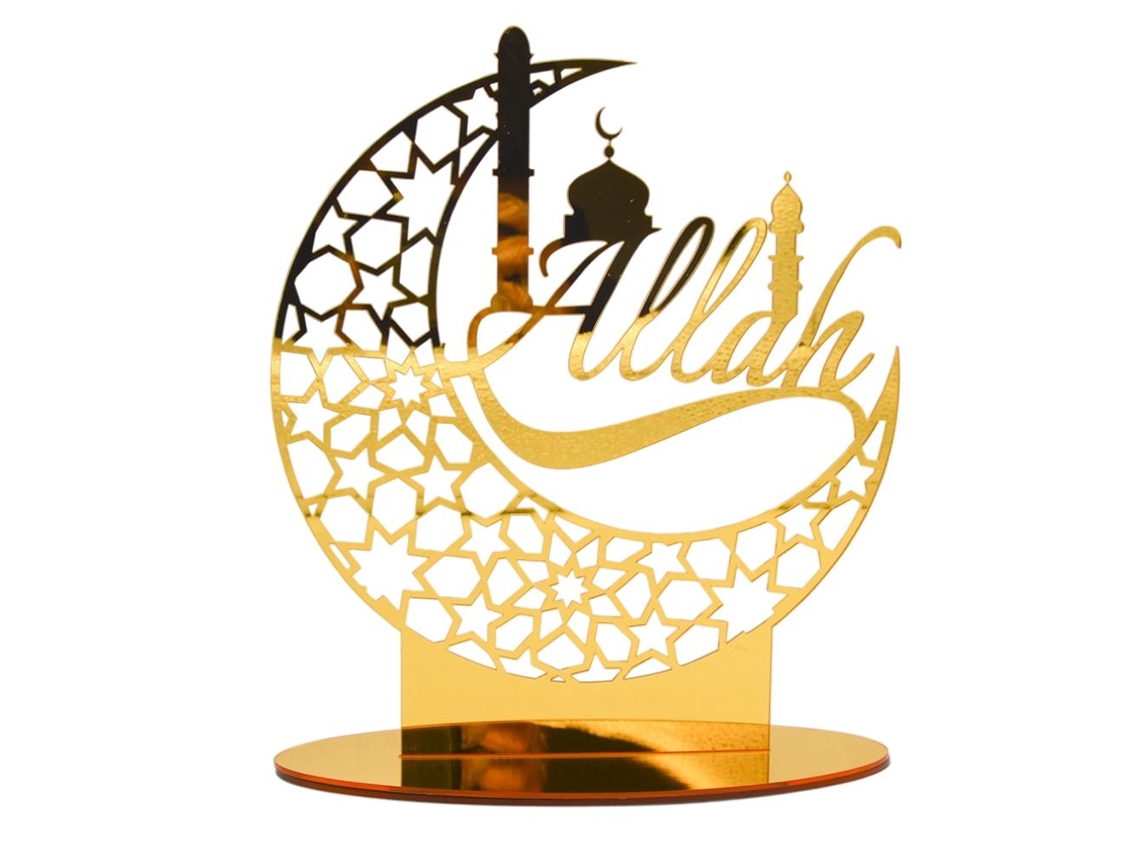 Adorno de Acrílico Eid Mubarak Decoração de Ramadã para Casa Festividades Presentes | S/MARCA