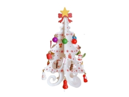 Decoração De Árvore De Natal De Madeira 3d Vivida 6 Peças