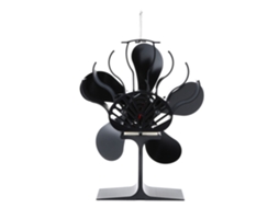 Ventilador Para Lareira Laxiscreed Com Cinco Pás E Termómetro Para Melhor Ventilação E Controle De Temperatura