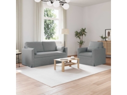Vidaxl Conjunto De Sofás 2 Pcs Cinzento-claro 158 X 78 X 80 Cm Tecido